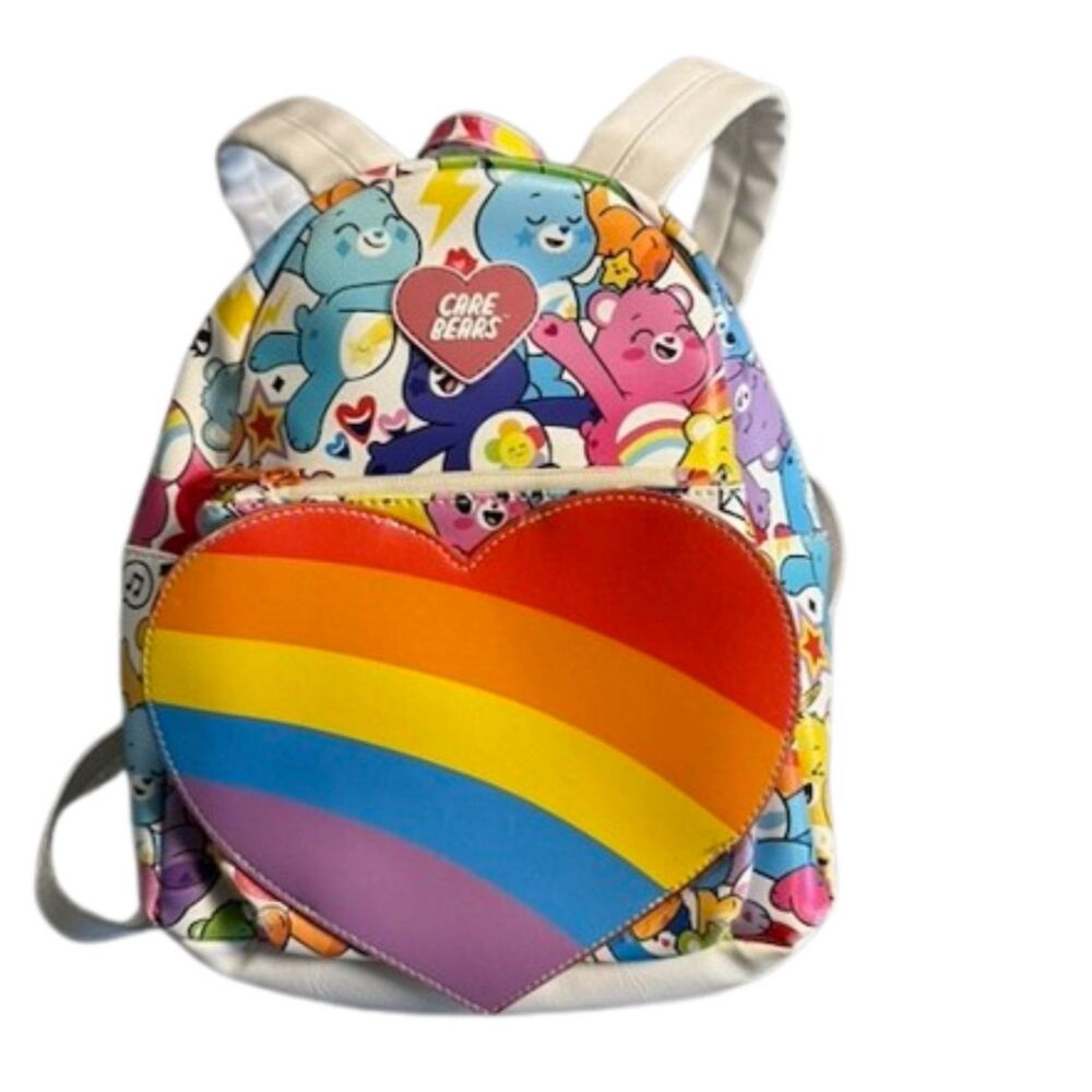 Care Bears Mini Backpack Rainbow Heart All Over Character Print Colorful